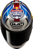 Casco Integrale Per Moto Hjc Rpha 12 P.I.M. Evo (Carbon-Aramid/Fiberglass/Natural Fiber) Mc21 Red Bull Austin Gp 2 Taglia 10 Xl