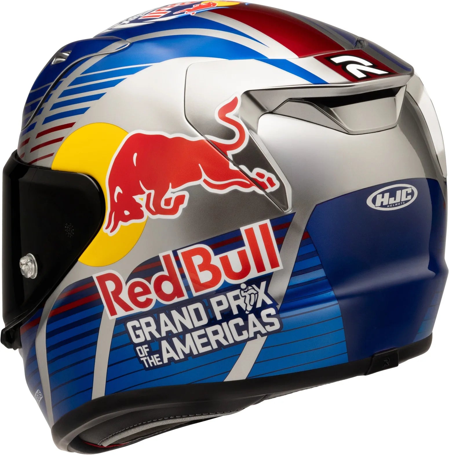 Casco Integrale Per Moto Hjc Rpha 12 P.I.M. Evo (Carbon-Aramid/Fiberglass/Natural Fiber) Mc21 Red Bull Austin Gp 2 Taglia 08 M