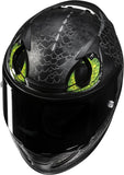Casco Integrale Per Moto Hjc Rpha 12 P.I.M. Evo (Carbon-Aramid/Fiberglass/Natural Fiber) Mc4Sf Toothless Ii Universal Taglia 05 Xxs