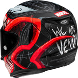 Casco Integrale Per Moto Hjc Rpha 12 P.I.M. Evo (Carbon-Aramid/Fiberglass/Natural Fiber) Mc1Sf Venom 3 Marvel Taglia 07 S