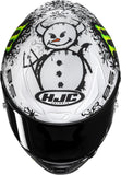 Casco Integrale Per Moto Hjc Rpha 1 V2 Carbon P.I.M. Plus (Carbon/Aramid/Glass Fiber) Mc10Sf Snow Diablo Taglia 06 Xs