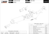 Terminale Di Scarico Con Omologazione Suono Gp Carbonio - Mivv Compatibile Con Suzuki Sv 650 (1999-2002)