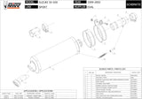 Terminale Di Scarico Con Omologazione Suono Oval Inox - Mivv Compatibile Con Suzuki Sv 650 (1999-2002)