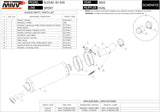 Catalytic Exhaust Tip With Sound Certification Oval Carbon - Mivv Compatible With Suzuki Sv 650 (2003)