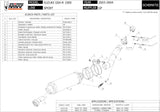 Terminale Di Scarico Con Omologazione Suono Gp Carbonio - Mivv Compatibile Con Suzuki Gsx-R 1000 (2003-2004)