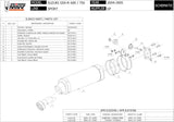 Terminale Di Scarico Con Omologazione Suono Gp Carbonio - Mivv Compatibile Con Suzuki Gsx-R 750 (2004-2005)
