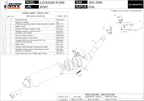 Terminale Di Scarico Con Omologazione Suono Oval Carbonio Carbonio - Mivv Compatibile Con Suzuki Gsx-R 1000 (2005-2006)