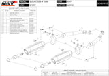 Doppio Terminale Di Scarico Con Omologazione Suono Suono Inox Nero Carbonio - Mivv Compatibile Con Suzuki Gsx-R 1000 (2007-2008)