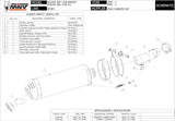 Terminale Di Scarico Con Omologazione Suono Oval Inox - Mivv Compatibile Con Suzuki Gsx 1250 Fa (2009-2016)