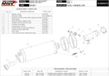 Terminale Di Scarico Con Omologazione Suono Oval Carbonio Carbonio - Mivv Compatibile Con Suzuki Gsf 650 Bandit (2007-2015)
