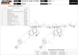 Dual Exhaust System With Sound Certification Oval Carbon - Mivv Compatible With Suzuki Dl 1000 V-Strom (2002-2013)