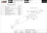 Exhaust Tip With Noise Certification Gp Carbon - Mivv Compatible With Suzuki Gladius (2009-2015)