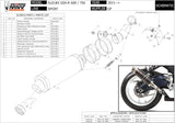 Terminale Di Scarico Con Omologazione Suono Gp Carbonio - Mivv Compatibile Con Suzuki Gsx-R 600 (2011-2016)