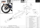 Terminale Di Scarico Con Omologazione Suono Suono Inox Nero Carbonio - Mivv Compatibile Con Suzuki Gsx-R 600 (2011-2016)