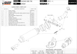 Terminale Di Scarico Con Omologazione Suono Gp Inox Nero - Mivv Compatibile Con Suzuki Gsr 750 (2011-2016)