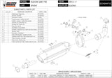 Terminale Di Scarico Con Omologazione Suono Suono Inox Nero Carbonio - Mivv Compatibile Con Suzuki Gsr 750 (2011-2016)