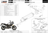 Terminale Di Scarico Con Omologazione Suono Speed Edge Inox Nero Carbonio - Mivv Compatibile Con Suzuki Dl 1000 V-Strom (2014-2020)