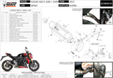 Exhaust Tip With Noise Certification Suono Steel Black Carbon - Mivv Compatible With Suzuki Gsx-S 1000 (2015-2020)