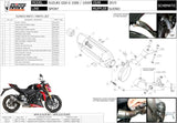 Terminale Di Scarico Con Omologazione Suono Suono Inox Nero Carbonio - Mivv Compatibile Con Suzuki Gsx-S 1000 (2015-2020)