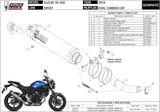 Terminale Di Scarico Non Catalizzato E Senza Omologazione Suono Gp Inox Nero - Mivv Compatibile Con Suzuki Van 200 (2016-2017)