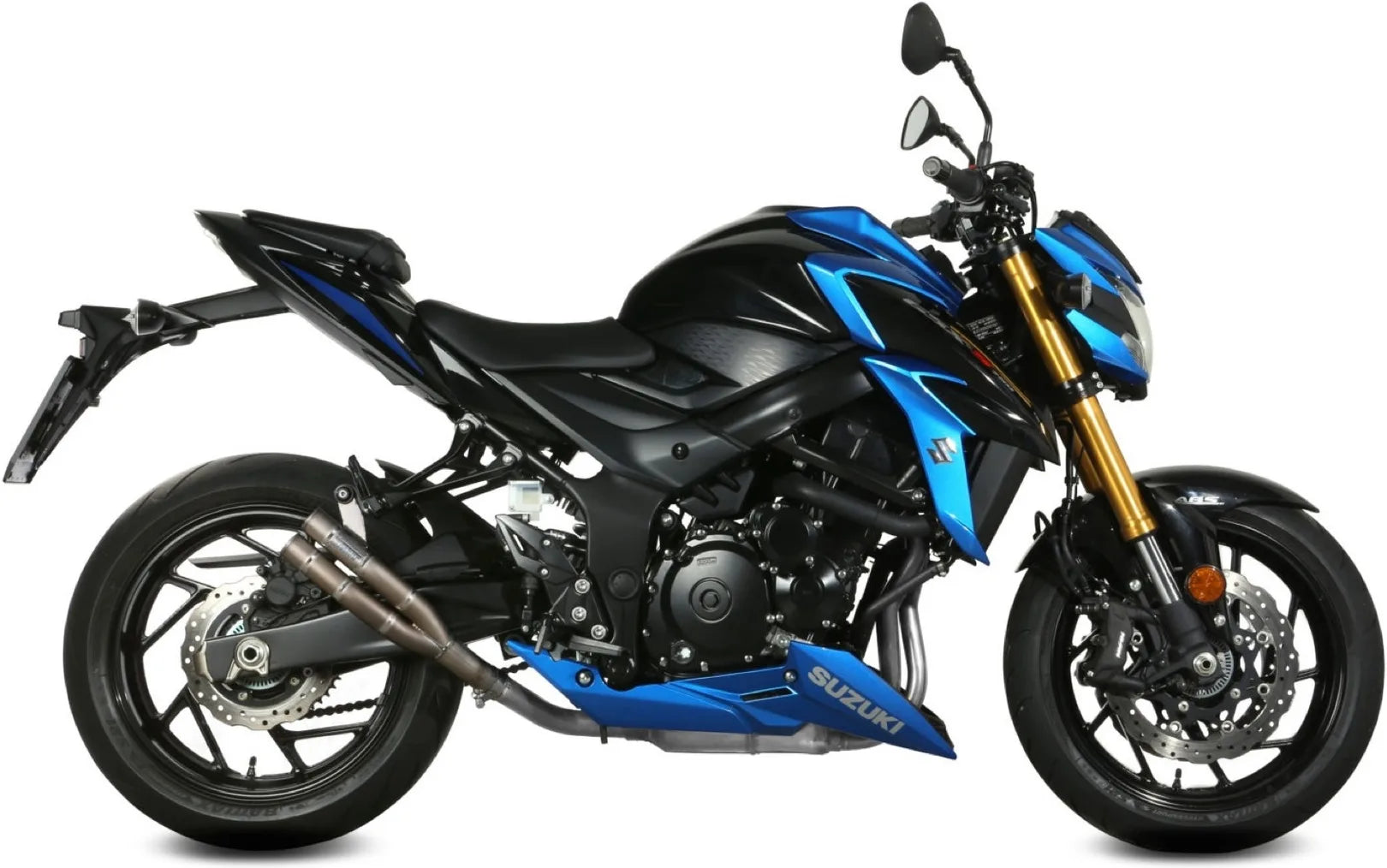 Terminale Di Scarico Non Catalizzato E Senza Omologazione Suono Double Gun Inox - Mivv Compatibile Con Suzuki Gsx-S 750 (2017-2020)