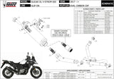 Terminale Di Scarico Non Catalizzato E Con Omologazione Suono Oval Titanio Carbonio - Mivv Compatibile Con Suzuki Dl 650 V-Strom (2017-2024)