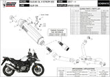 Terminale Di Scarico Non Catalizzato E Con Omologazione Suono Speed Edge Inox Carbonio - Mivv Compatibile Con Suzuki Dl 650 V-Strom (2017-2024)