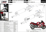 Doppio Terminale Di Scarico Con Omologazione Suono Oval Titanio Carbonio - Mivv Compatibile Con Suzuki Gsx-R 1300 Hayabusa (2008-2017)