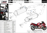 Doppio Terminale Di Scarico Con Omologazione Suono Speed Edge Inox Nero Carbonio - Mivv Compatibile Con Suzuki Gsx-R 1300 Hayabusa (2008-2017)