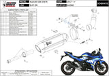 Terminale Di Scarico Con Omologazione Suono Suono Inox Carbonio - Mivv Compatibile Con Suzuki Gsx 250 R (2017-2020)