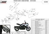 Terminale Di Scarico Con Omologazione Suono Suono Inox Nero Carbonio - Mivv Compatibile Con Suzuki Gsx-S 1000 Katana (2019-2024)