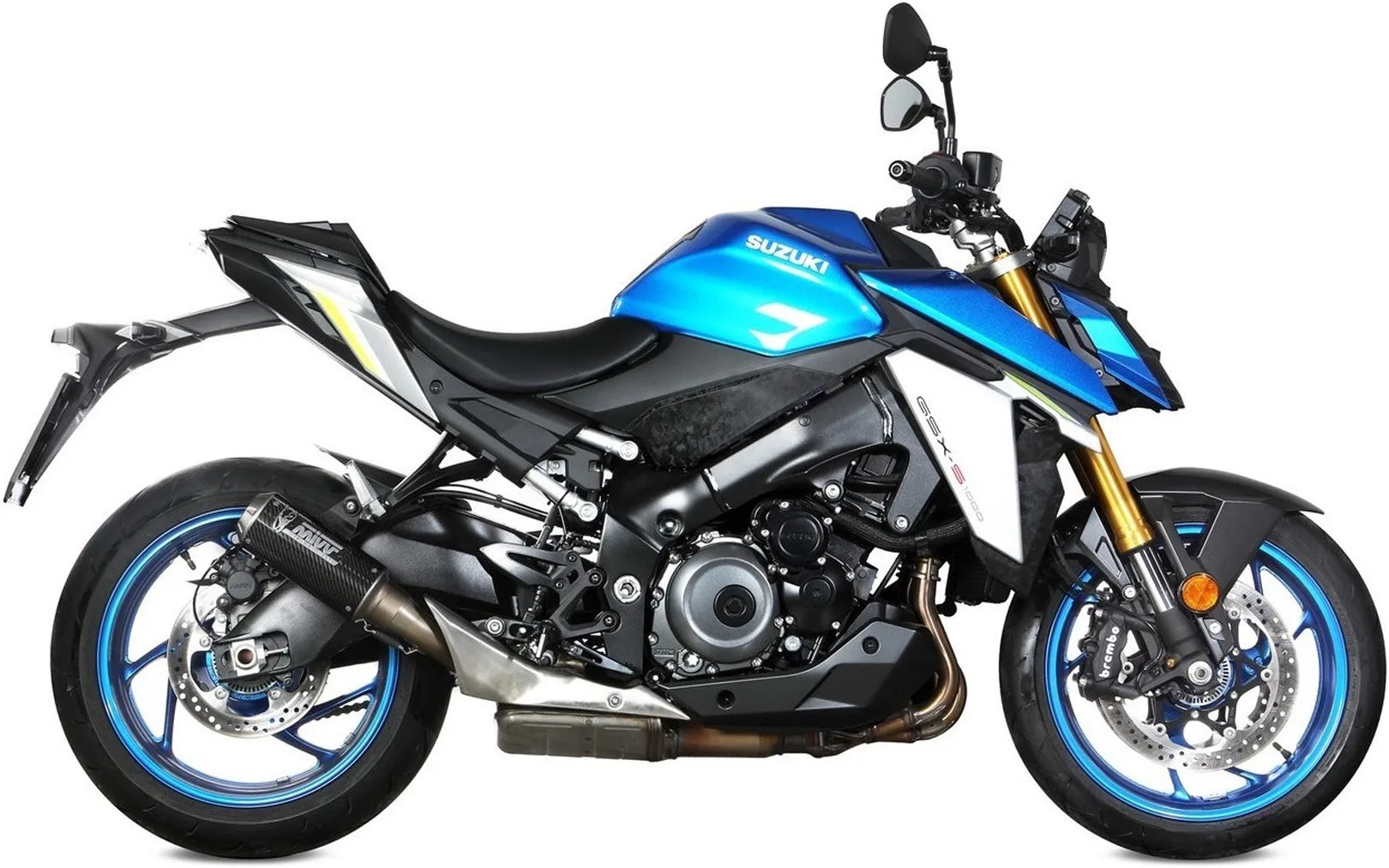 Terminale Di Scarico Con Omologazione Suono Mk3 Carbonio - Mivv Compatibile Con Suzuki Gsx-S 1000 (2021-2024)