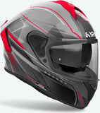 Casco Integrale Per Moto Airoh Spark 2 - Sp2Sh55 Thermoplastic Hrt Rosso Gloss Shadow Taglia Xs