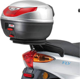 Monolock Black Tech Top Case - 30 Lt C30Nt Technopolymer - Givi Compatible With Piaggio Fly 50 - 100 - 125 - 150 (2004-2017)