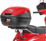 Monolock Black Tech Top Case - 30 Lt C30Nt Technopolymer - Givi Compatible With Piaggio Vespa S 50 - 125 - 150 (2007-2014)