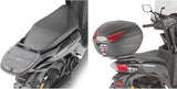 Monolock Silver Top Case - 32 Lt Technopolymer - Givi Compatible With Honda Vision 50 - 110 (2011-2020)