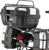 Monokey Trekker Outback Evo Smart Black Aluminium Top Case - 58 Lt Trekker Outback Evo Smart Aluminium - Givi Compatible With Honda Crosstourer 1200 - Dct (2012-2019)