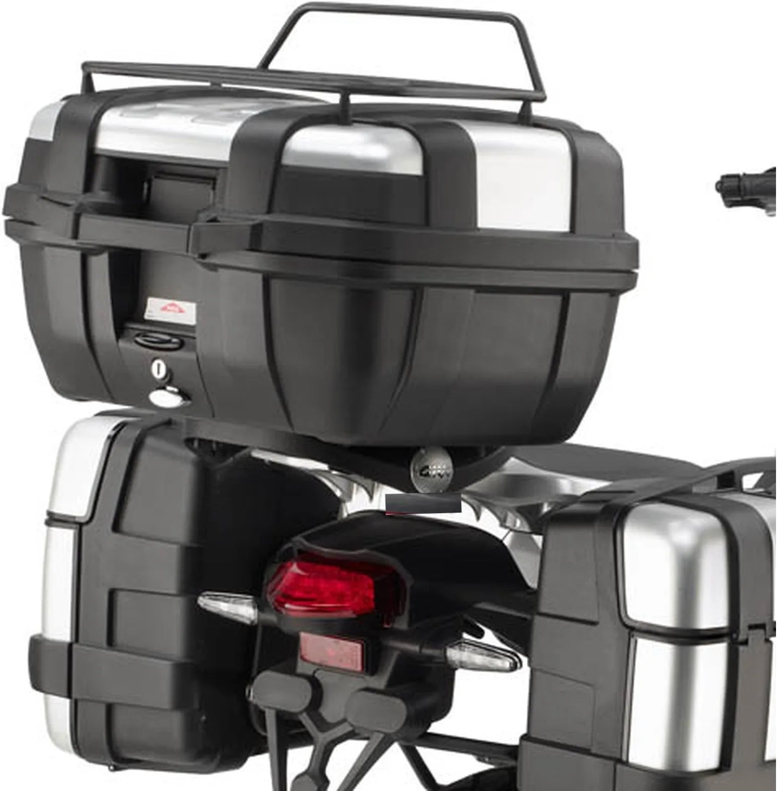 Bauletto Monokey Trekker Alluminio Nero 33 Lt Trekker Alluminio - Givi Compatibile Con Honda Crosstourer 1200 - Dct (2012-2019)