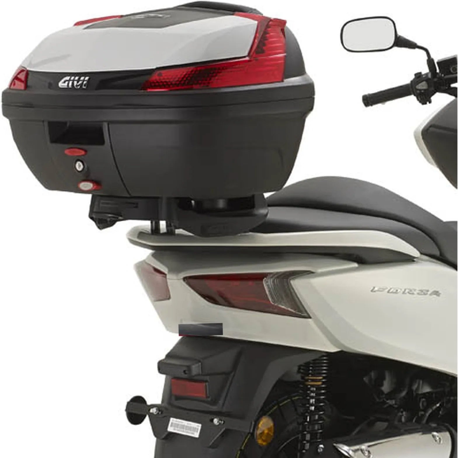 Bauletto Monolock Alpina Alluminio 44 Lt Alpina Alluminio - Givi Compatibile Con Honda Forza 300 Abs (2013-2017)