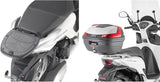 Monolock Black Tech Top Case - 29 Lt Technopolymer - Givi Compatible With Honda Sh 125 Mode (2013-2020)