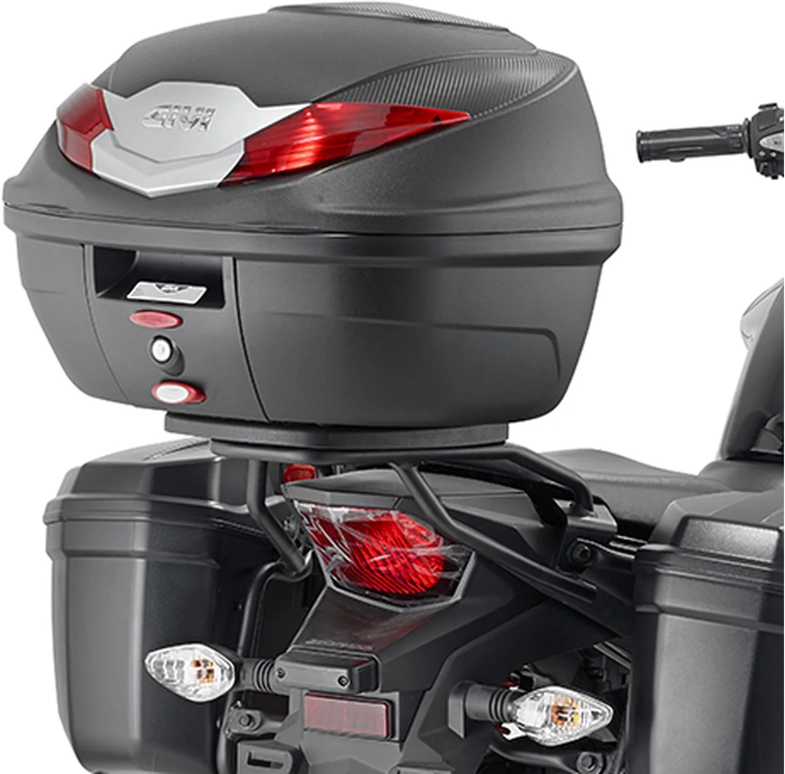 Bauletto Monolock Alpina Alluminio Nero 44 Lt Alpina Alluminio - Givi Compatibile Con Honda Cb 125 F (2015-2020)