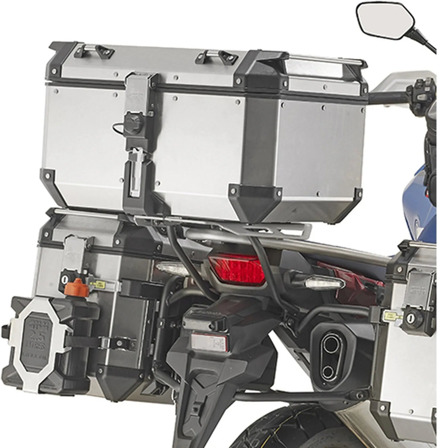 Bauletto Monolock Alpina Alluminio 44 Lt Alpina Alluminio - Givi Compatibile Con Honda Crf 1000 L Africa Twin Adventure Sports (2018-2019)