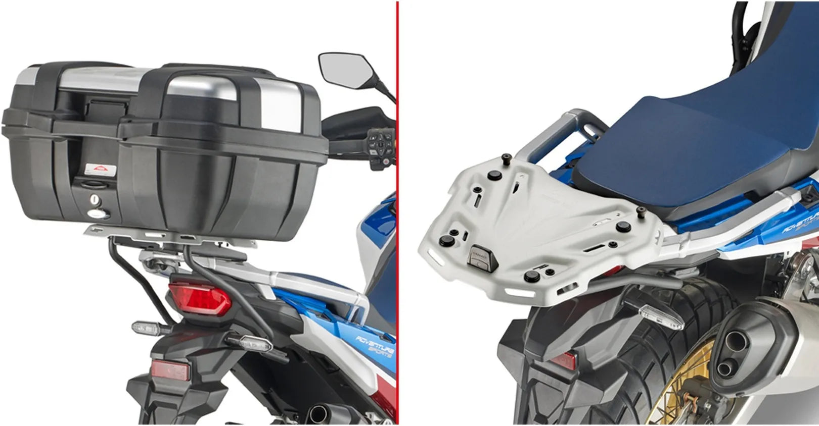 Bauletto Monolock Alpina Alluminio 44 Lt Alpina Alluminio - Givi Compatibile Con Honda Crf 1100 L Africa Twin Adventure Sports (2020-2023)