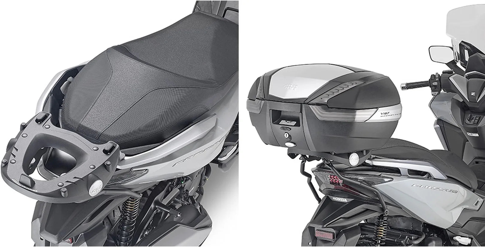 Bauletto Monolock Nero Tech 30 Lt Plastica - Givi Compatibile Con Honda Forza 350 (2021-2022)