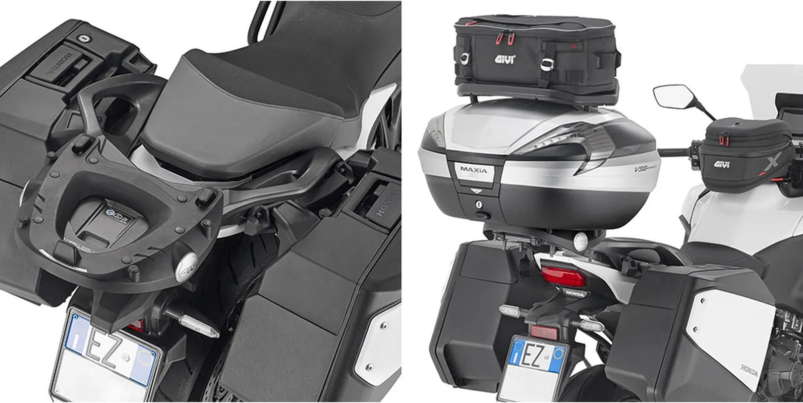 Bauletto Monolock Alpina Alluminio Nero 44 Lt Alpina Alluminio - Givi Compatibile Con Honda Nt 1100 (2025)