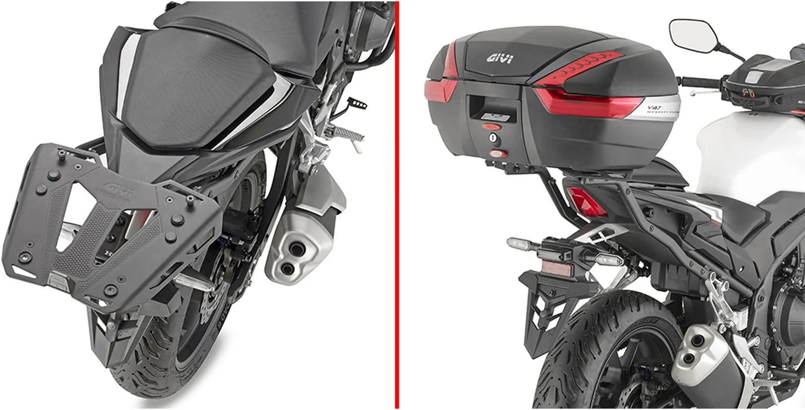 Bauletto Monolock Nero Tech 30 Lt Plastica - Givi Compatibile Con Honda Cb 500 Hornet (2024)