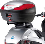 Monolock Vision Black Tech Top Case - 34 Lt Vision Technopolymer - Givi Compatible With Piaggio Mp3 300 - 400 Touring (2011)