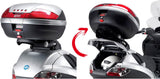 Monokey Trekker Black Aluminium Top Case - 52 Lt Trekker Aluminium - Givi Compatible With Piaggio Mp3 300 Business (2012-2014)