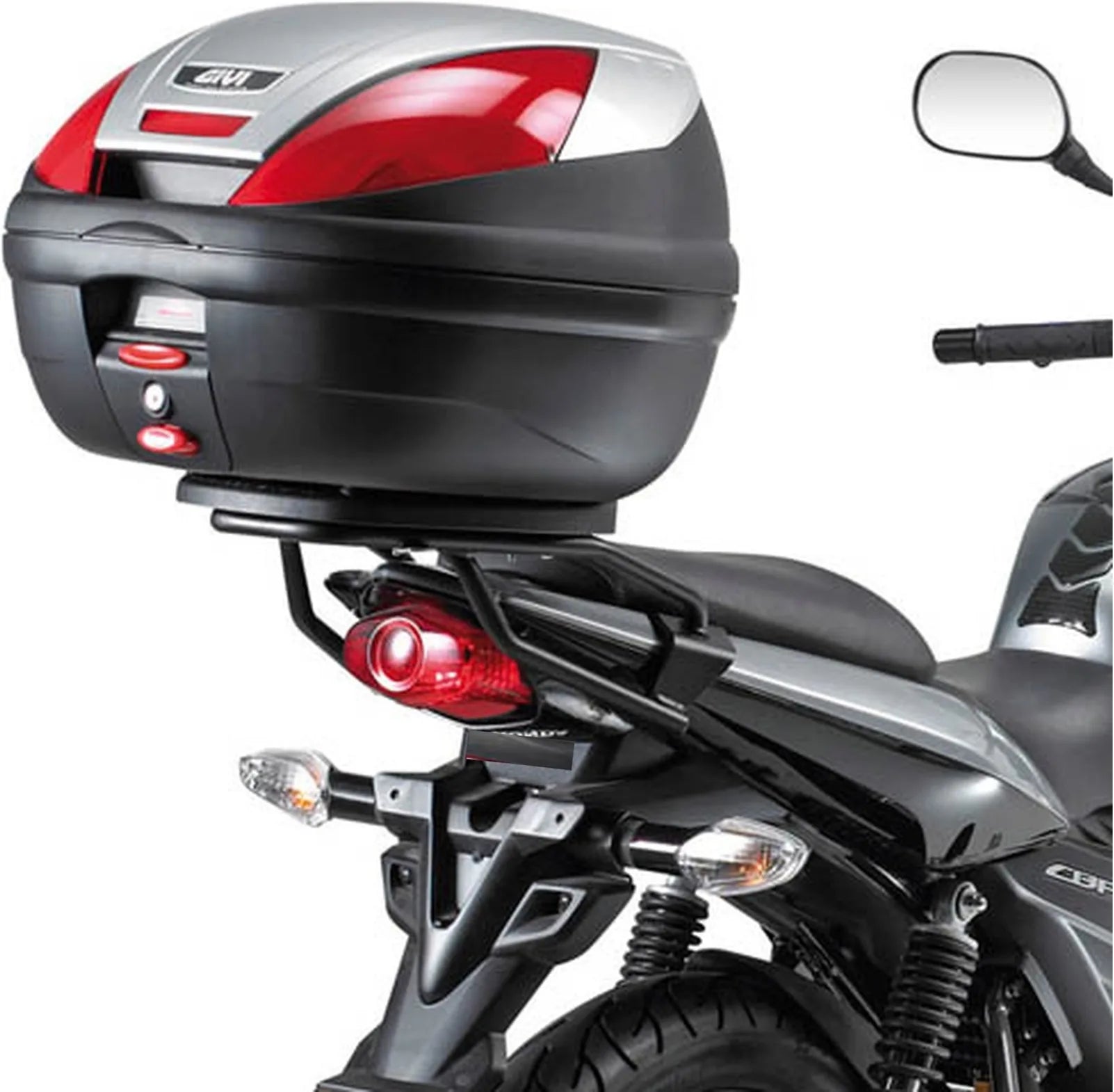 Bauletto Monolock Nero Tech 30 Lt Plastica - Givi Compatibile Con Honda Cbf 125 (2009-2014)