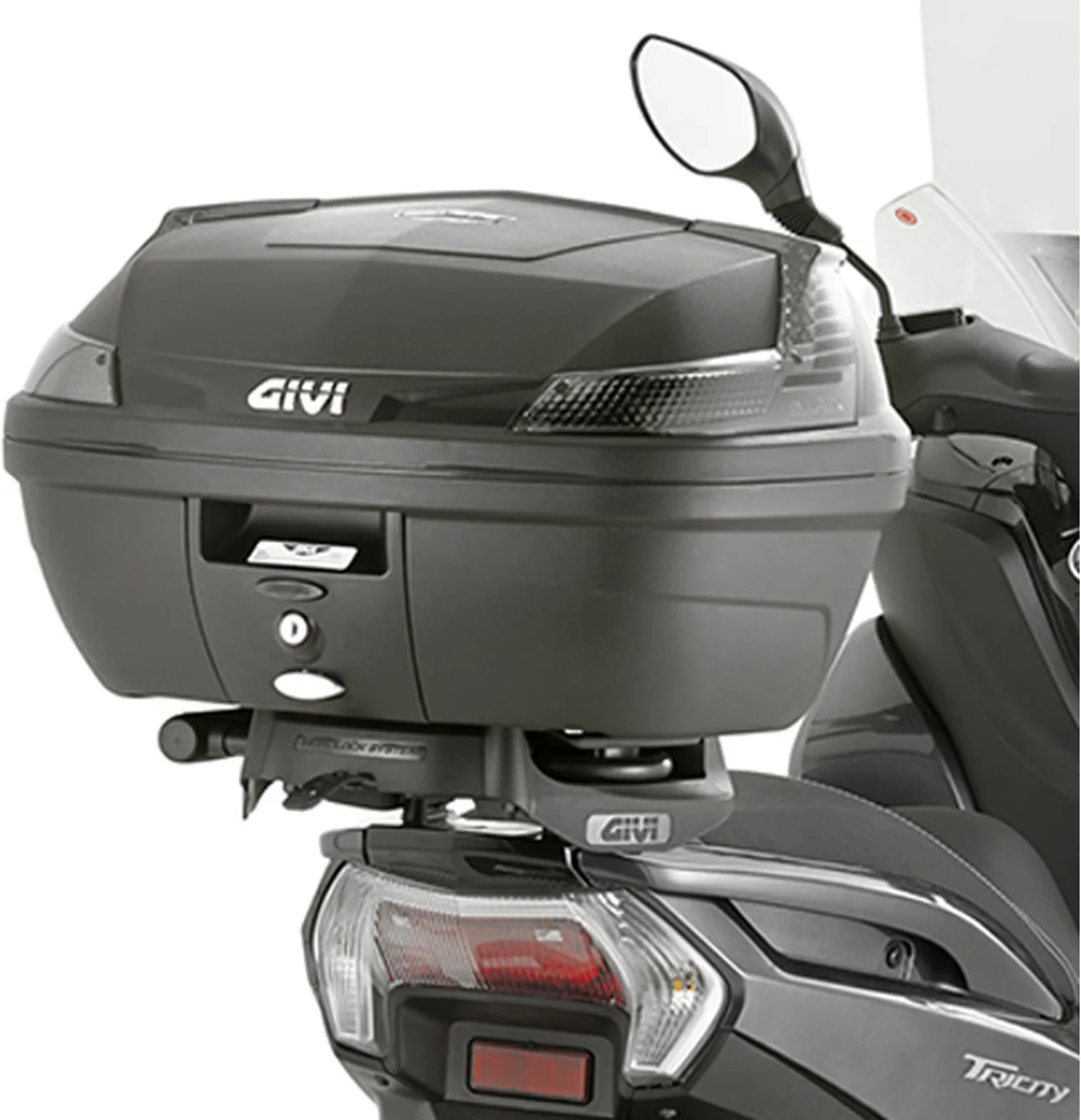 Bauletto Monolock Nero 29 Lt Plastica - Givi Compatibile Con Mbk Tryptik 125 (2014-2017)